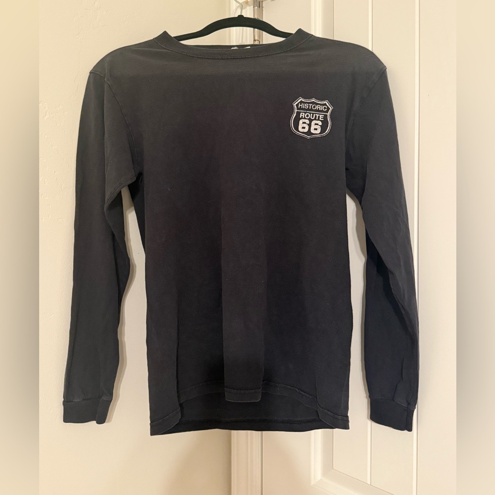 Vintage black long sleeve Route 66 tee size small